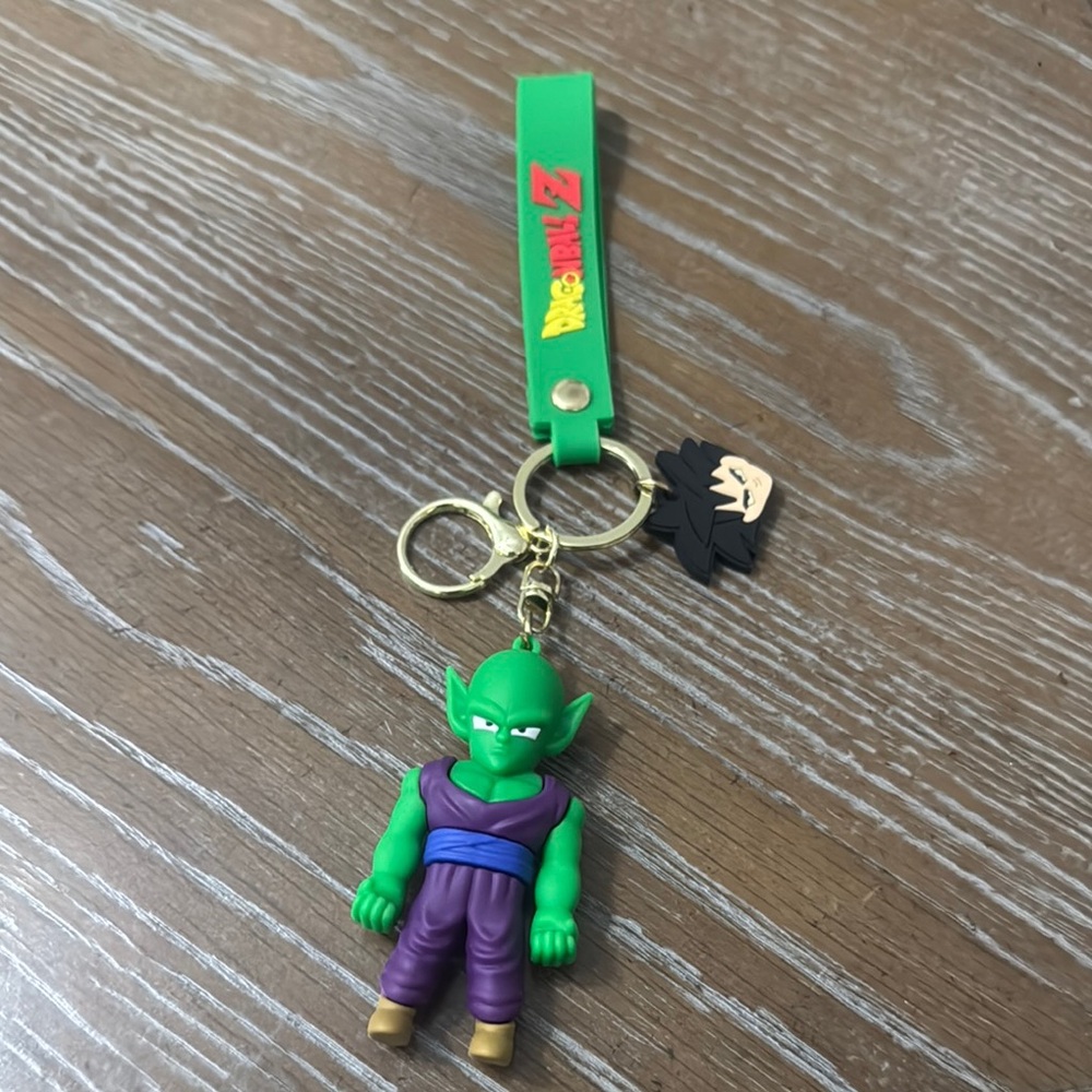 Dragonball Z Green and Purple Action Figure Keychain